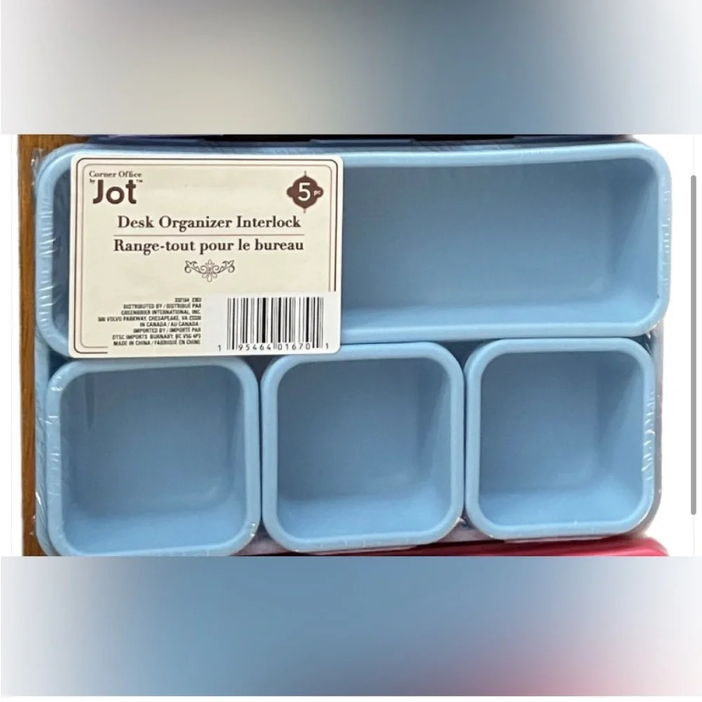 Desk Organizer Interlock in the color blue. Check for more colors.